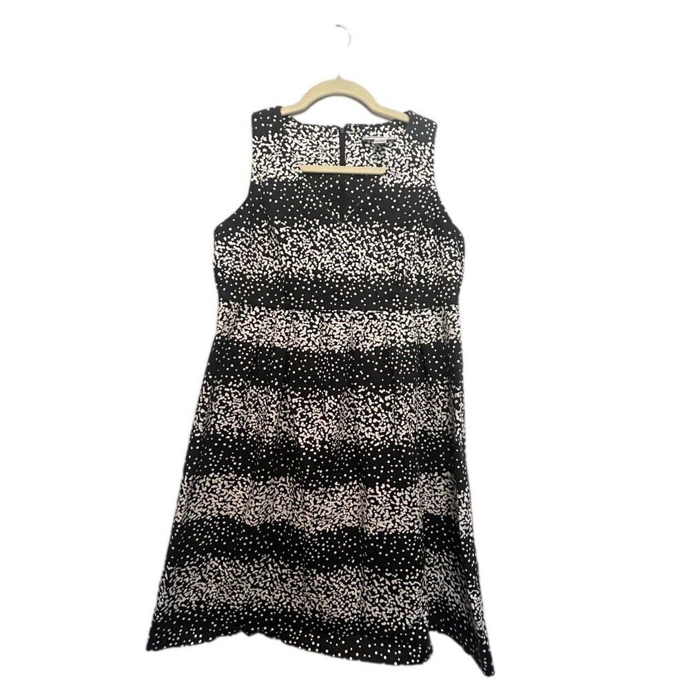 Motherhood Maternity Black/White Polka Dot Sleeveless A-Line Knee Dress size Med